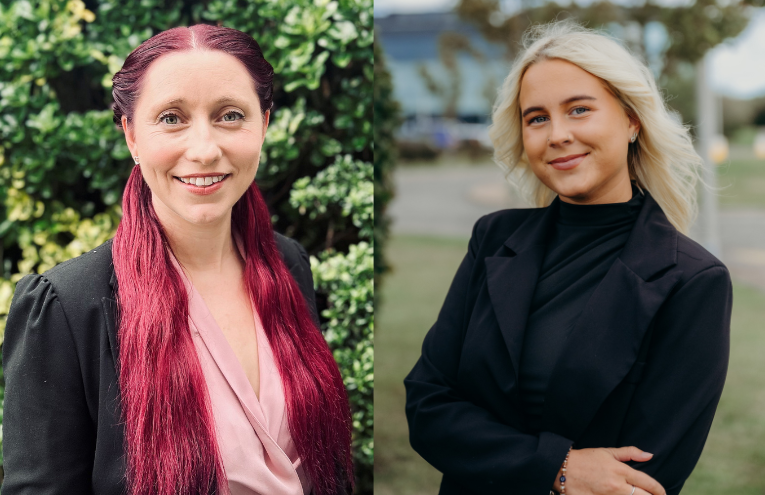 Christine Tomlan (L) and Kayleigh Duthie (R) Create FS